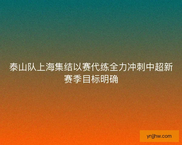 泰山队上海集结以赛代练全力冲刺中超新赛季目标明确